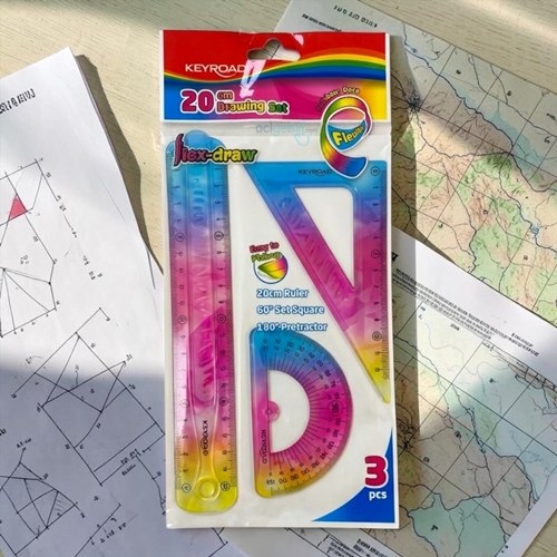 Keyroad 20cm Kırılmaz Cetvel Seti