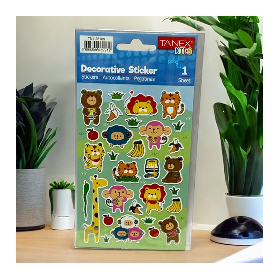 Kids Happy 3d Stickers Animals Serisi Etiket 25189