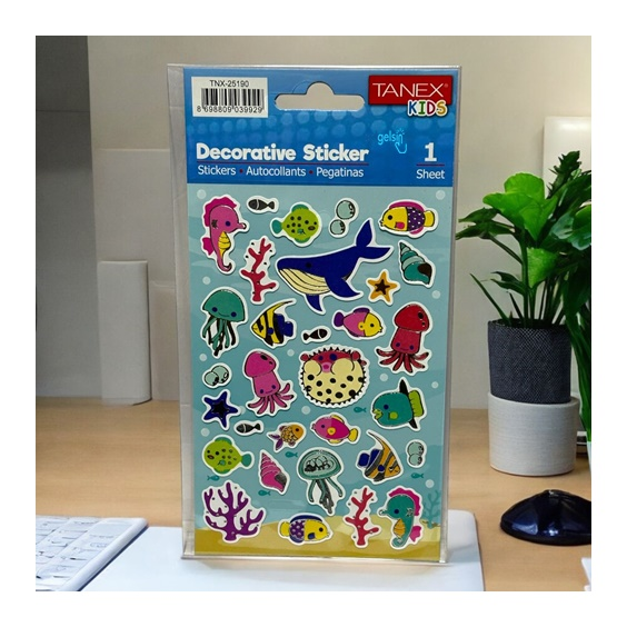 Kids Happy 3d Stickers Deniz Hayvanları Serisi Etiket 25190