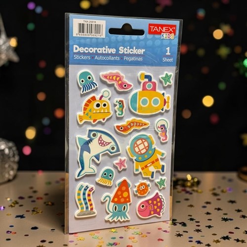 Kids Happy 3d Stickers Deniz Hayvanları Serisi Etiket 25818