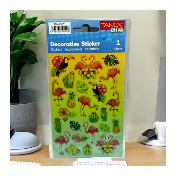 Kids Happy 3d Stickers Flamingo Serisi Etiketi 25073