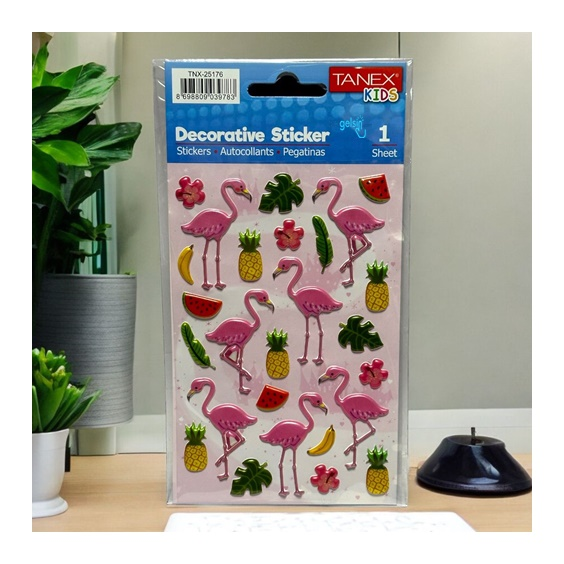 Kids Happy 3d Stickers Flamingo Serisi Etiket 25176