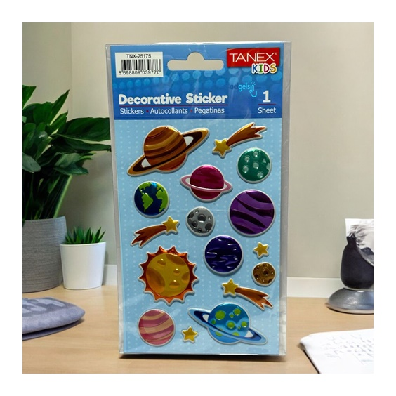 Kids Happy 3d Stickers Gezegenler Serisi Etiket 25175