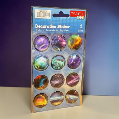 Kids Happy 3d Stickers Gezegenler Serisi Etiket 25059