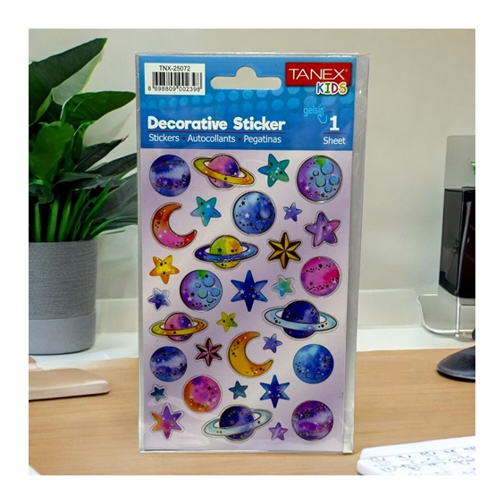 Kids Happy 3d Stickers Gezegenler Serisi Etiket 25072