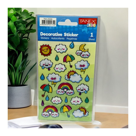 Kids Happy 3d Stickers Gökyüzü Serisi Etiket 25008
