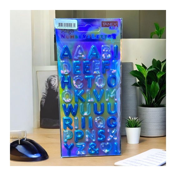 Kids Happy 3d Stickers Kabartma Harf Serisi Etiket