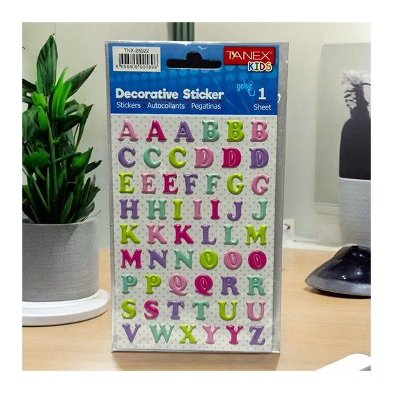 Kids Happy 3d Stickers Kabartma Harf Serisi Etiket 25022