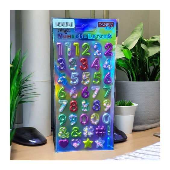 Kids Happy 3d Stickers Kabartma Harf Serisi Etiket