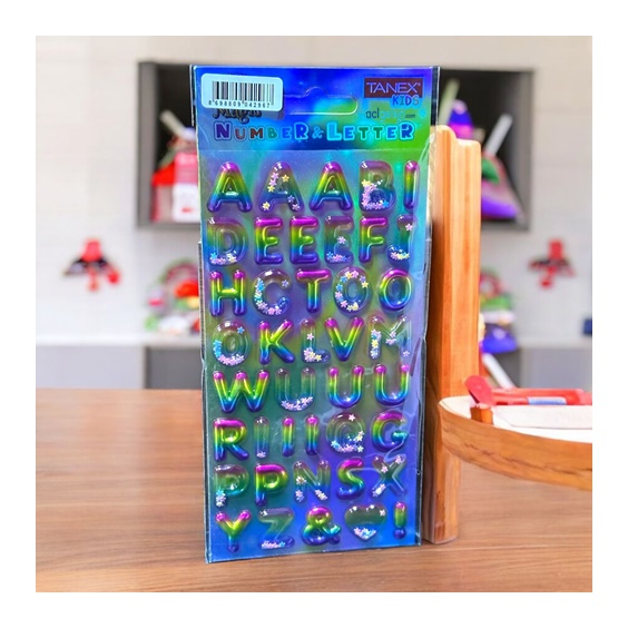 Kids Happy 3d Stickers Kabartma Harf Serisi Etiket