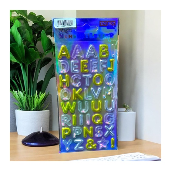 Kids Happy 3d Stickers Kabartma Harf Serisi Etiket