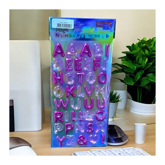 Kids Happy 3d Stickers Kabartma Harf Serisi Etiket