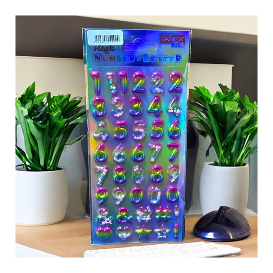 Kids Happy 3d Stickers Kabartma Harf Serisi Etiket
