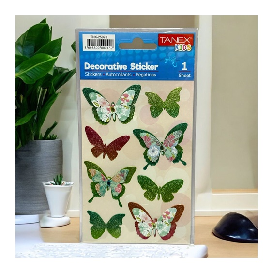 Kids Happy 3d Stickers Kelebek Serisi Etiket 25078