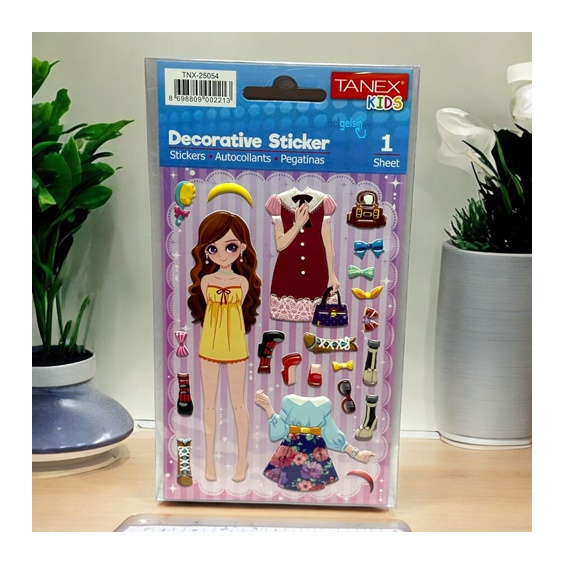 Kids Happy 3d Stickers Kıyafetler Serisi Etiket 25054