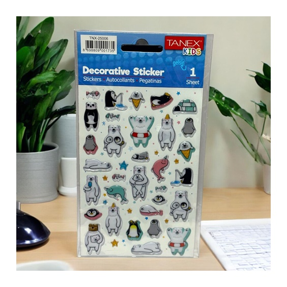 Kids Happy 3d Stickers Kutup Hayvanları Serisi Etiket 25006