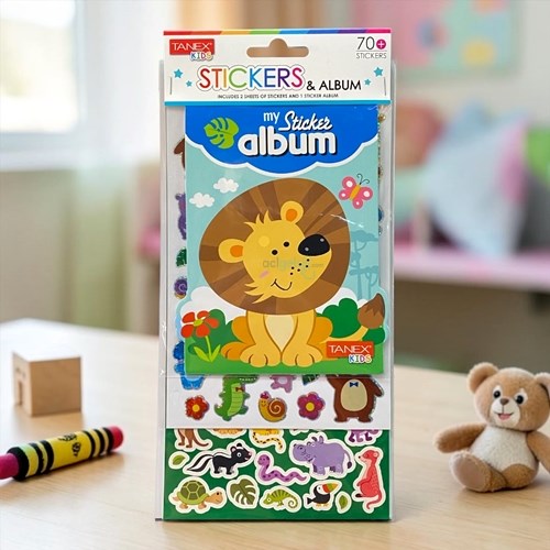 Kids Happy 3d Stickers Orman Hayvanları Albüm Serisi 25454