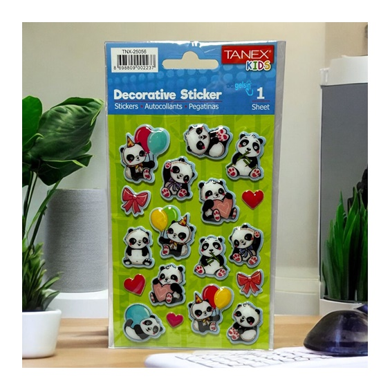 Kids Happy 3d Stickers Panda Serisi Etiket 25056