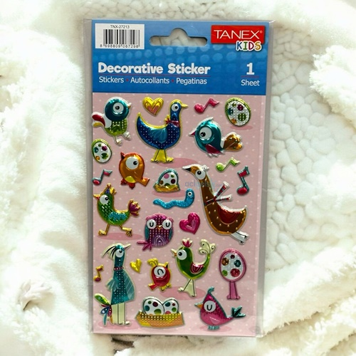 Kids Happy 3d Stickers Puffy Sevimli Kuş Serisi 27213