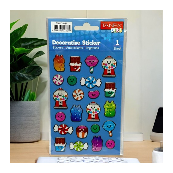 Kids Happy 3d Stickers Şeker Serisi Etiket 25087
