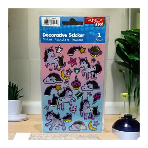Kids Happy 3d Stickers Unicorn Serisi Etiket 25005
