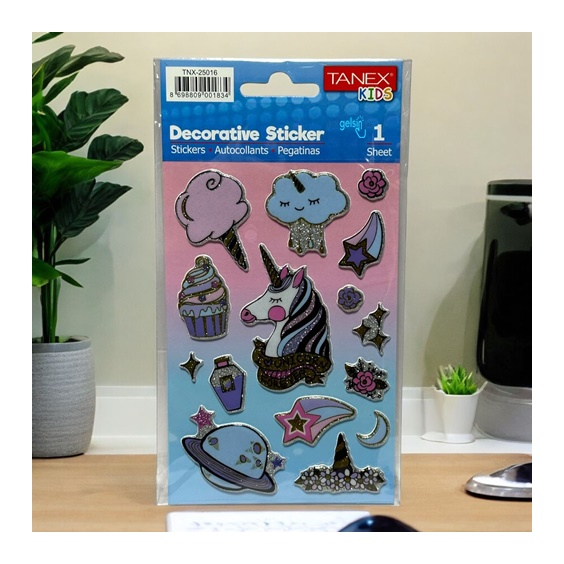 Kids Happy 3d Stickers Unıcorn Serisi Etiket 25016