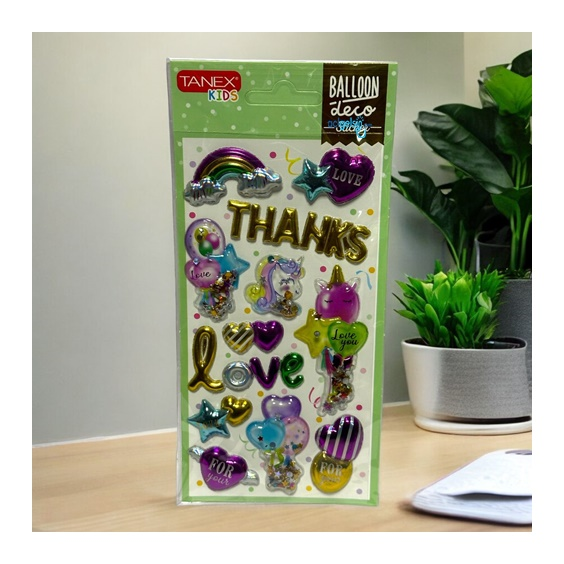 Kids Happy Stickers Kabartma Balon Serisi 26002