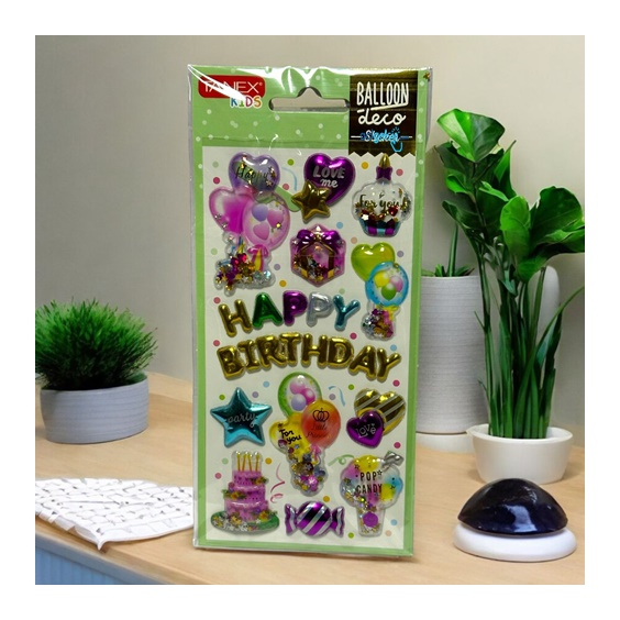 Kids Happy Stickers Kabartma Balon Serisi 26003