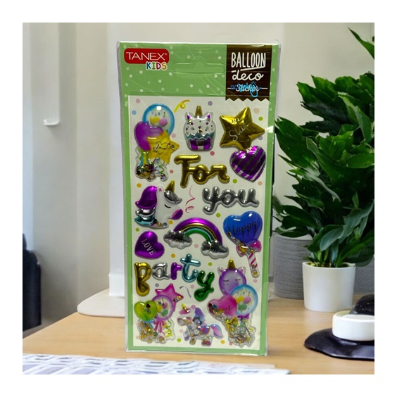 Kids Happy Stickers Kabartma Balon Serisi 26012