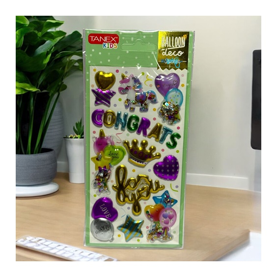 Kids Happy Stickers Kabartma Balon Serisi 26007