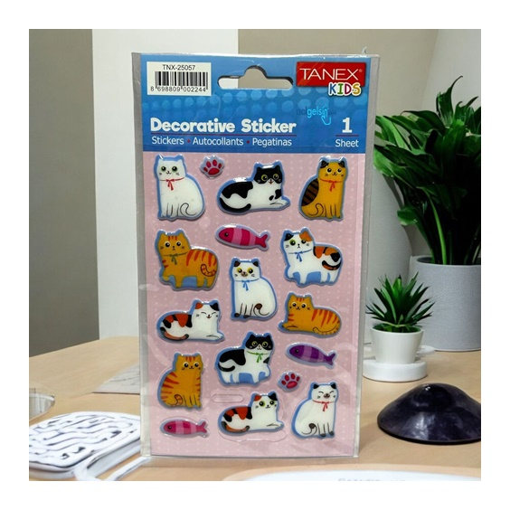 Kids Happy Stickers Kabartma Kediler Serisi 25057