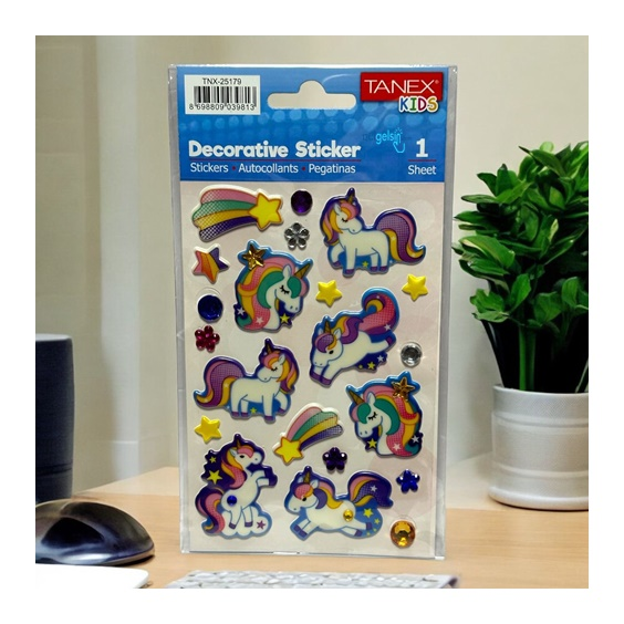 Kids Happy Stickers Kabartma Unicorn Serisi 25179