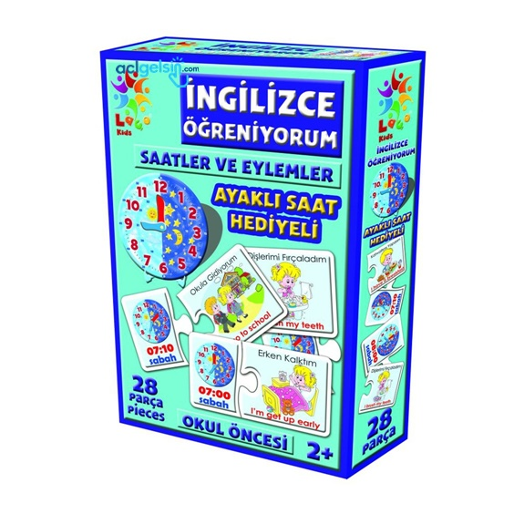 Laco Kids İngilizce Saatler Ve Eylemler Kartları 28 Parça