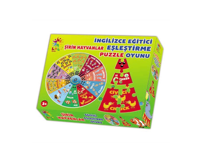 Laco Kids İngilizce Şirin Hayvanlar Eşlestirme Oyunu