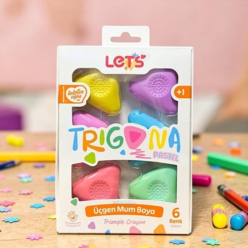 Lets 6 Renk Pastel Renkler Trigona Mum Boya