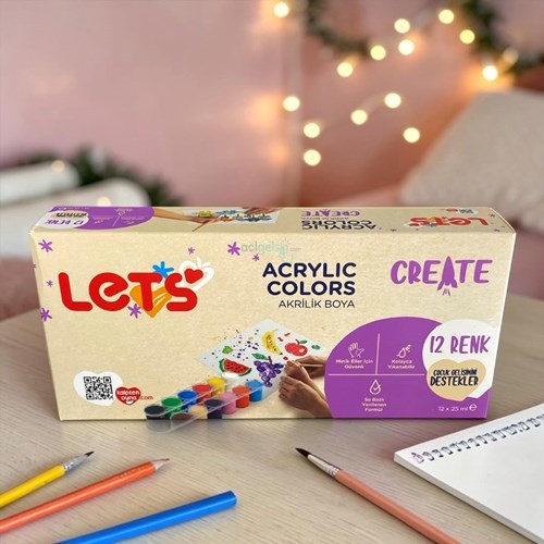 Lets Akrilik Boya 12 Renk L-5212