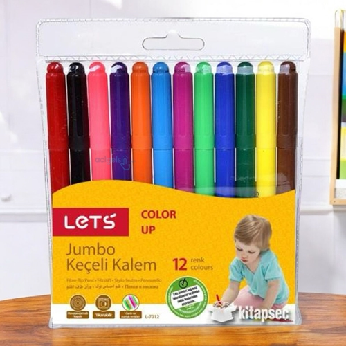 Lets Jumbo Keçeli Kalem 12 Renk