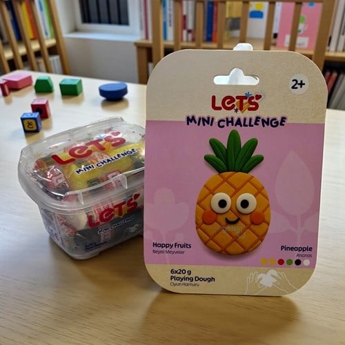 Lets Oyun Hamuru Neşeli Meyveler Ananas 5 R. 100 Gr L01031