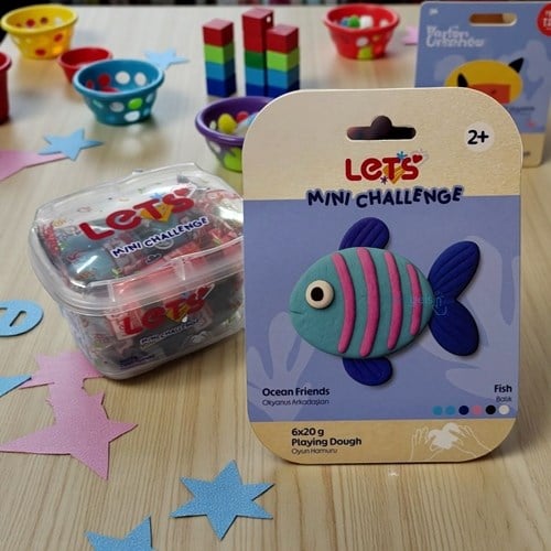 Lets Oyun Hamuru Okyanus Ark. Balık 5 R. 100 Gr L01032