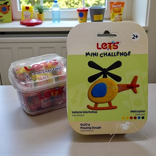 Lets Oyun Hamuru Taşıt Atölyesi Helikopter 5 R. 100 Gr L01044