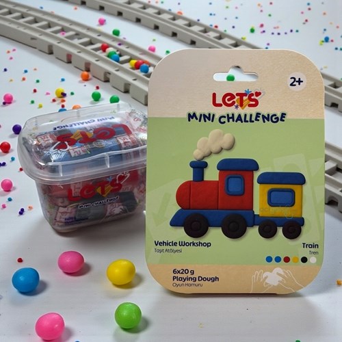 Lets Oyun Hamuru Taşıt Atölyesi Tren 5 R. 100 Gr L01043