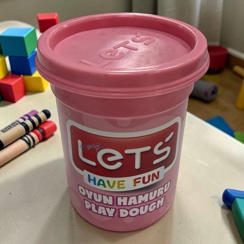 Lets Tek Renk Doğal Oyun Hamuru Pembe 115 Gr