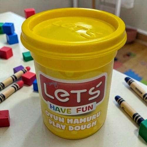 Lets Tek Renk Doğal Oyun Hamuru Sarı 115 Gr