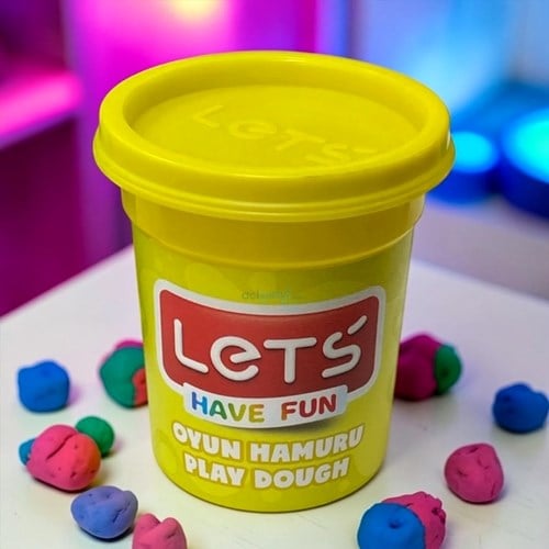 Lets Tek Renk Oyun Hamuru Neon Sarı 110 Gr