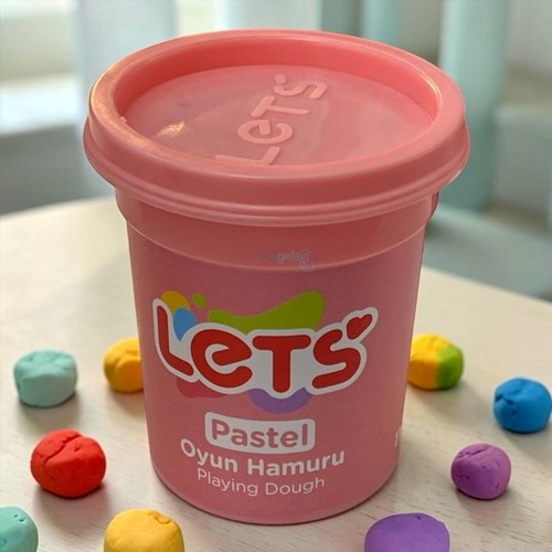 Lets Tek Renk Oyun Hamuru Pastel Pembe 110 Gr