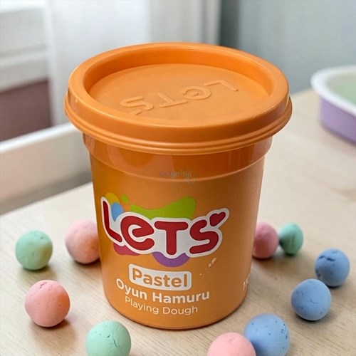 Lets Tek Renk Oyun Hamuru Pastel Turuncu 110 Gr