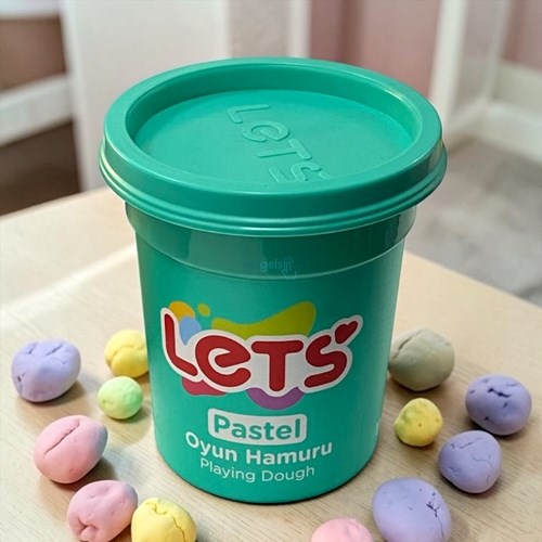 Lets Tek Renk Oyun Hamuru Pastel Yeşil 110 Gr