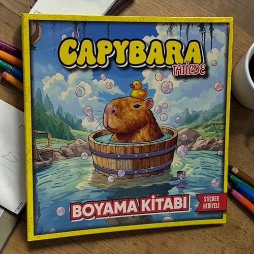 Lilalmor Capybara Tatilde Boyama Kitabı Sticker Hediyeli