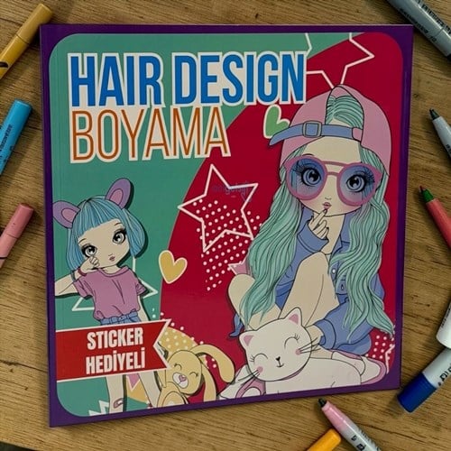 Lilamor Hair Design Boyama Kitabı Sticker Hediyeli