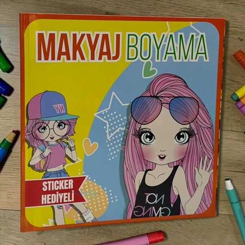Lilamor Makyaj Boyama Kitabı Sticker Hediyeli